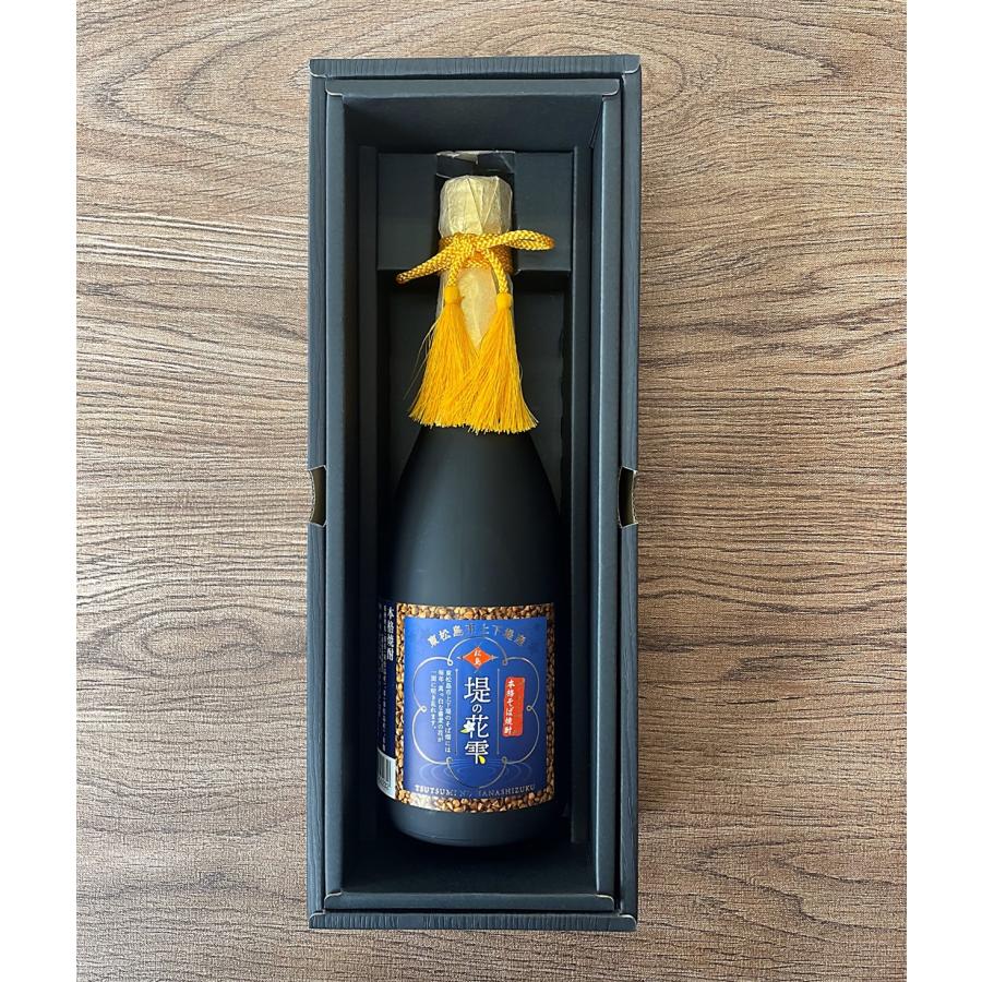 【御歳暮 ギフト】 焼酎  東松島 プレミア 本格そば焼酎 提の花雫（黒瓶） ７２０ｍｌ 化粧箱入れ | 