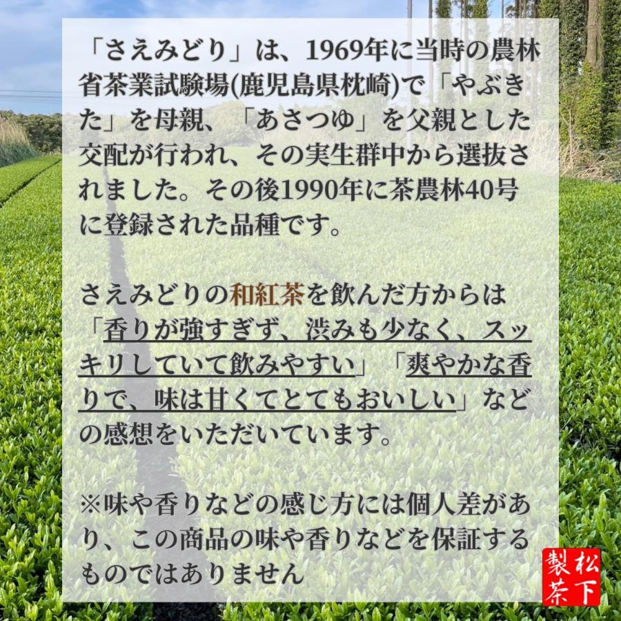 松下製茶 種子島の有機和紅茶ティーバッグ『さえみどり』 40g(2.5g×16袋入り)｜matsushita-seicha｜08