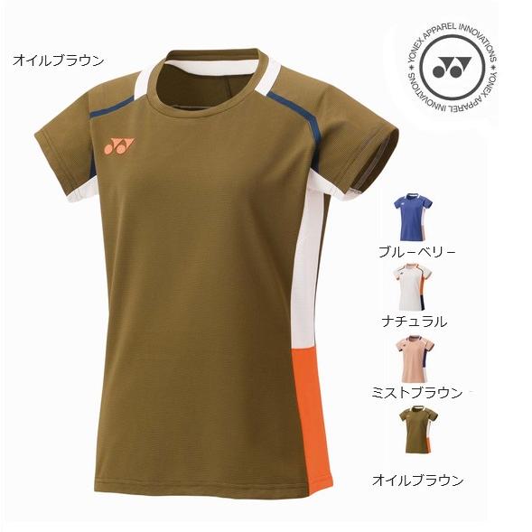 YONEX （ヨネックス） バドミントン ゲームシャツ・パンツ ウィメンズゲームシャツ 【オイルブラウン】 20851 679 ゲームシャツウィメンズ ショートスリーブ レディース 女性用 ブラウン 茶 25FW {NP} YONEX（ヨネックス） 【メール便可】ヨネックス ウィメンズゲーム