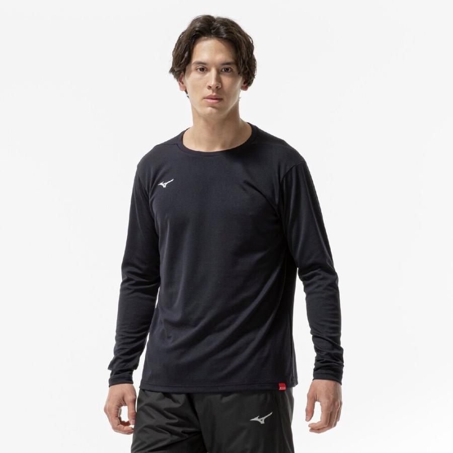 新品　ミズノ　メンズ　ブレスサーモ　軽量　あったか　ブラック　黒　スポーツ　L MIZUNO（ミズノ） 【メール便可】ミズノ 長袖Tシャツ メンズ 発熱素材