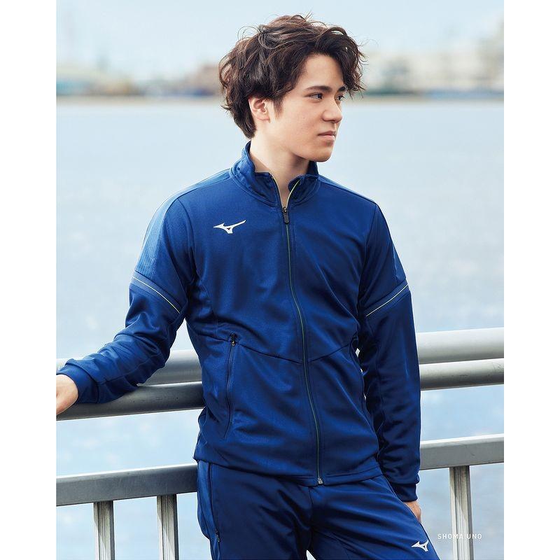 新品タグ付きMizuno ソフトニットジャージ上下セット M 水色&ネイビー MIZUNO（ミズノ） 送料無料 ジャージ ジャケット メンズ ソフトニット