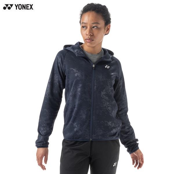 YONEX 新品未使用 ウィメンズウォームアップパーカー Oサイズ ブラック YONEX（ヨネックス） ウィメンズ ニットウォームアップパーカー. 58106