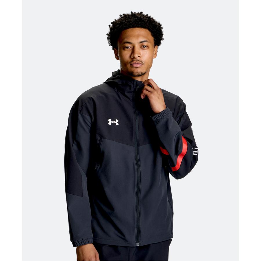 Under Armour アンダーアーマー ウインドブレーカー 黒赤 LG UNDER ARMOUR（アンダーアーマー） 送料無料 ウィンドブレーカー
