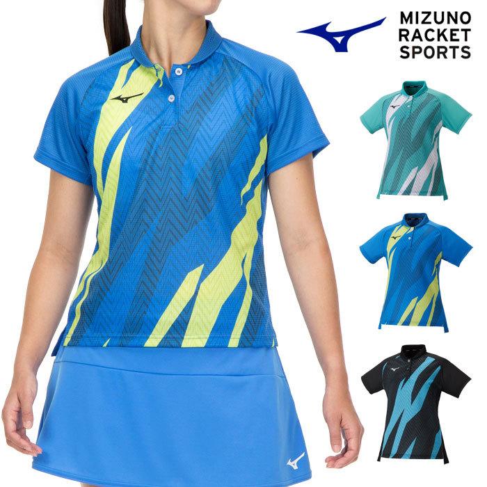 新品タグ付き　ミズノ　バドミントンゲームシャツ　レディースＬ　奥原モデル MIZUNO ミズノ ゲームシャツ 半袖ポロシャツ ユニホーム 襟付き