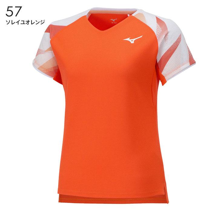 Mizuno オレンジ ゲームシャツ ミズノ ウェア（メンズ/ユニ） ]ゲームシャツ ユニセックス