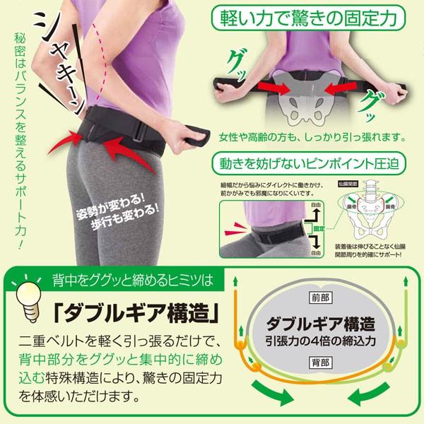 MIZUNO（ミズノ） 軽い力で驚きの固定力 腰部骨盤ベルト(補助ベルト付