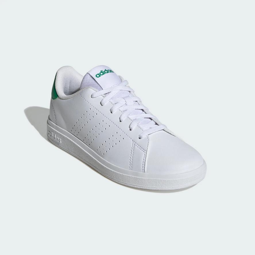 adidas（アディダス） ADVANCOURT BASE 2.0 J 白×緑 スニーカー