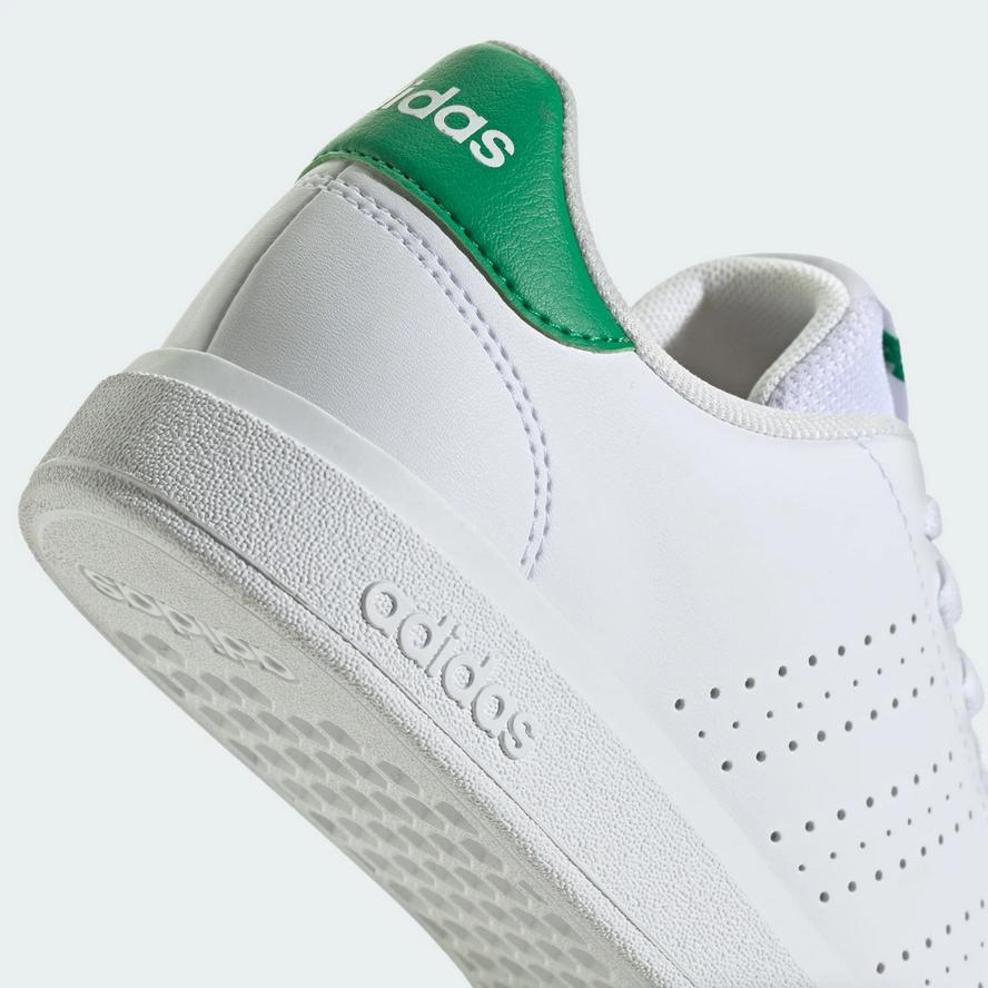 adidas（アディダス） ADVANCOURT BASE 2.0 J 白×緑 スニーカー