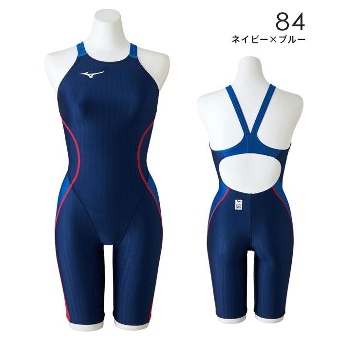 Mizuno 競泳水着 ネイビー/ブルー MIZUNO（ミズノ） 【メール便可】ミズノ 競泳水着 ジュニア女子 WA承認