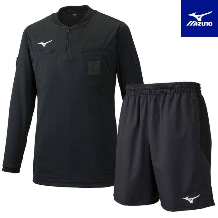 MIZUNO - （美品）メンズ/男性用 レフェリーウェア（審判服上下） MIZUNO 送料無料 サッカー 審判服 上下セット ミズノ レフリー