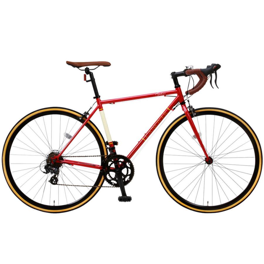 ロードバイク 自転車 700×25C シマノ14段変速 クロモリフレーム