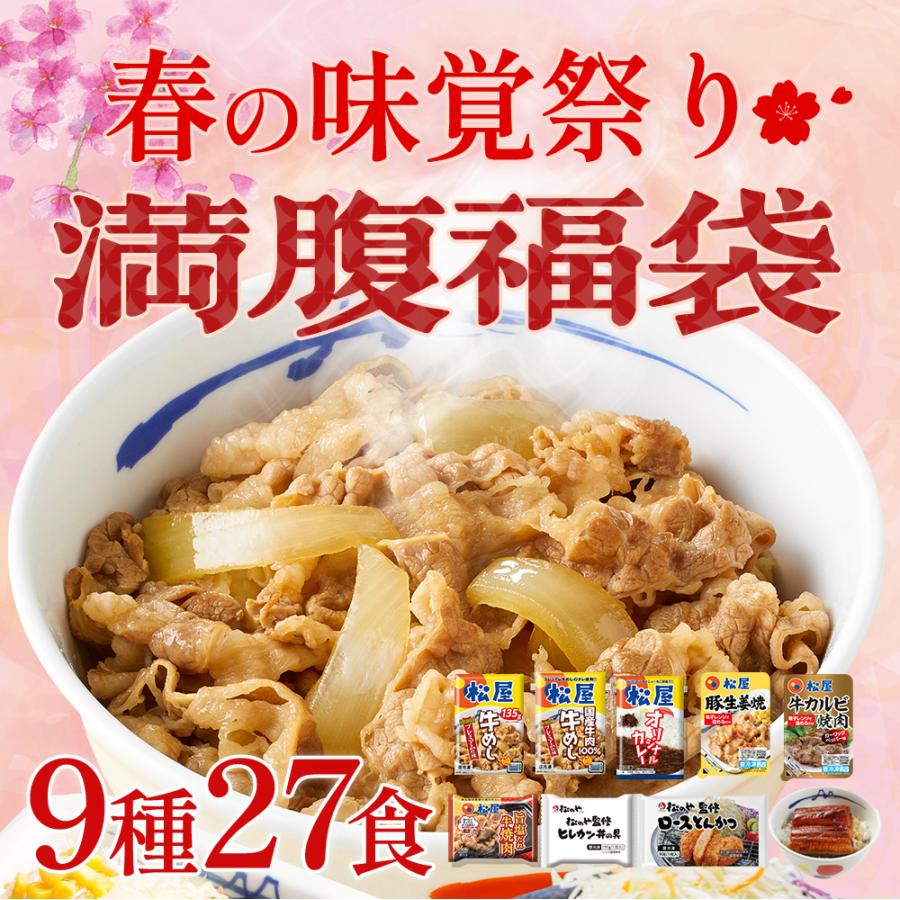 松屋 新生活応援! 満腹福袋! 超特大ボリューム9種27食入り 冷凍食品 保存食 一人暮らし 時短 冷食 肉 グルメ 食事 セット 冷凍 惣菜 まつや 仕送り 福袋 2024｜matsuyafoods｜02