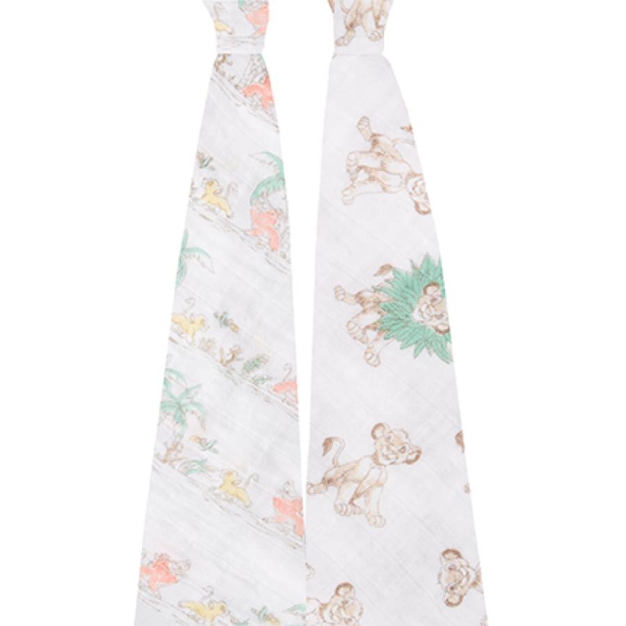 【新品】aden + anais スワドル ライオン柄 aden+anais（エイデンアンドアネイ） モスリンスワドル4枚入り おくるみ・ブランケット