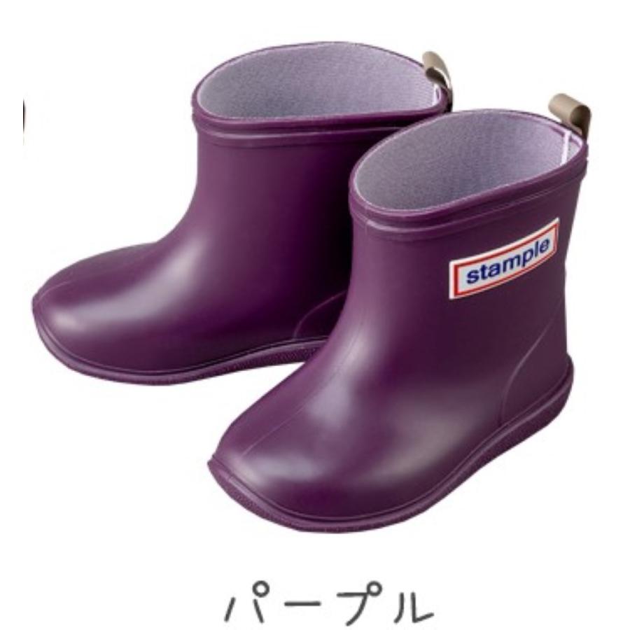 ギフト無料 stample スタンプル 長靴 purple パープル 雨の日 レインブーツ おしゃれ シンプル 梅雨 雪 滑り止め｜matsuyamachi-man