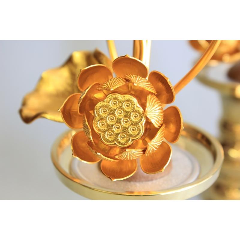 常花セット（黒花瓶付）5号 7本立 一対（２個セット） 総高さ25.5cm アルミ常花 送料無料_4