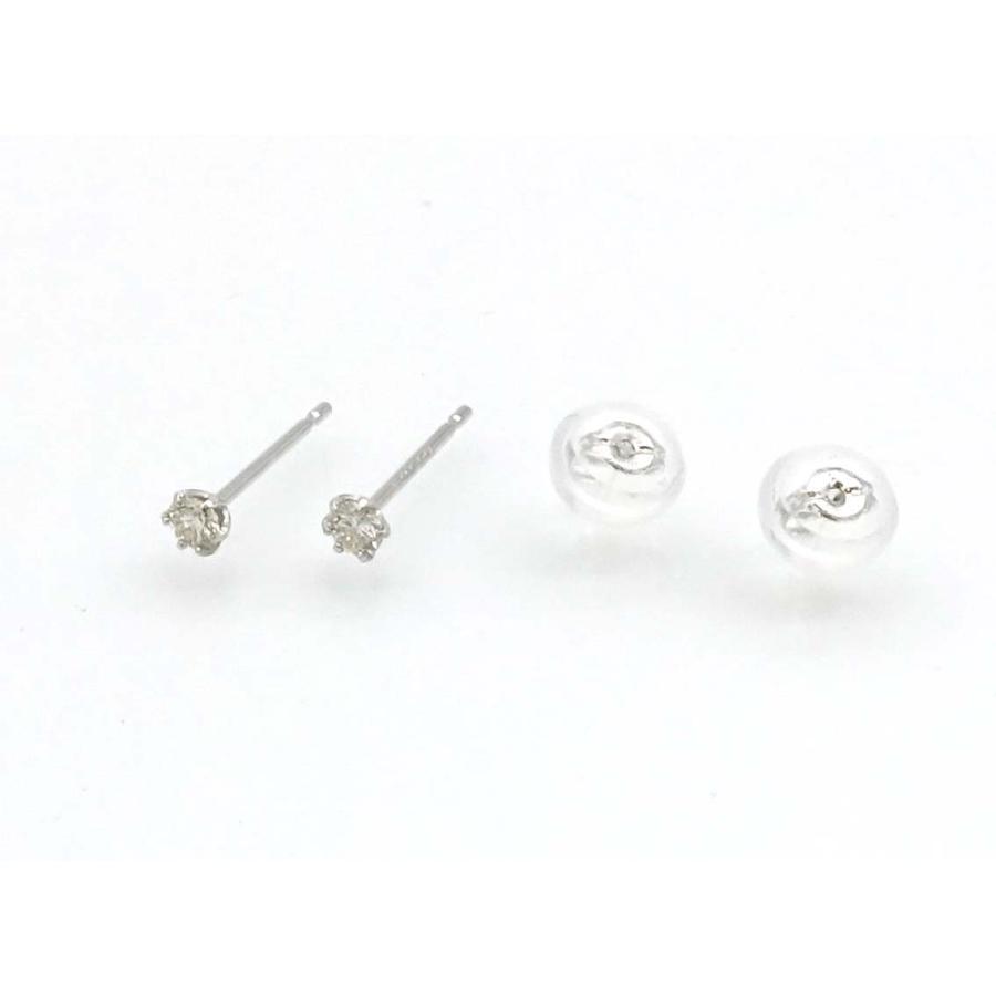 プラチナ ダイヤモンド ピアス スタッド Pt900 合計0.1ct 4月 誕生石 