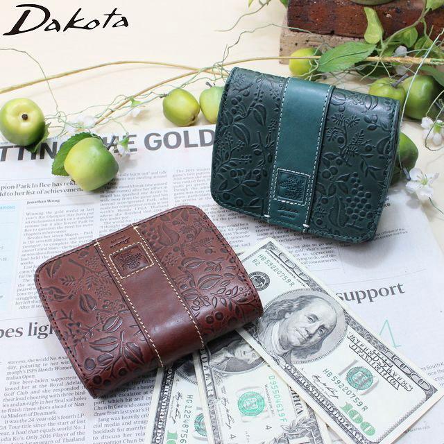 ダコタ DAKOTA レディース財布 ミモザ 小銭入れ四方口型二つ折り財布