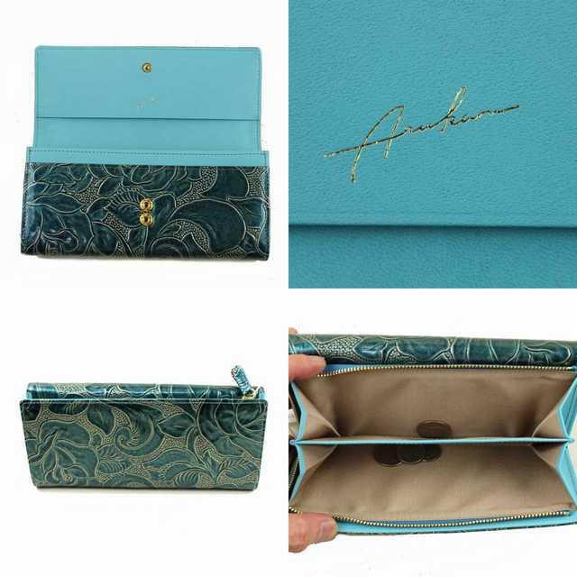 Arukan（アルカン） レディース財布 ラメローザ バラ柄型押し 背L字