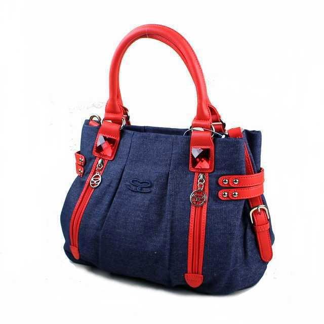 SAVOY（サボイ） バッグ デニム ビジュー付き2ウェイハンド1SM0707