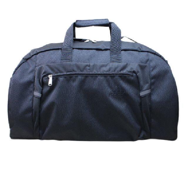 adidas ボストンバッグ ネイビー パッチ付き