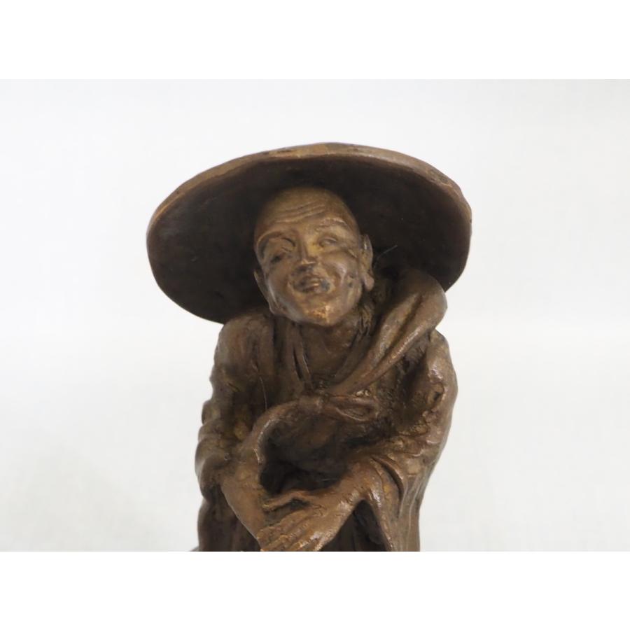 高岡銅器 蝋型鋳銅 良寛旅姿 / 作者 琢磨作 【 床飾