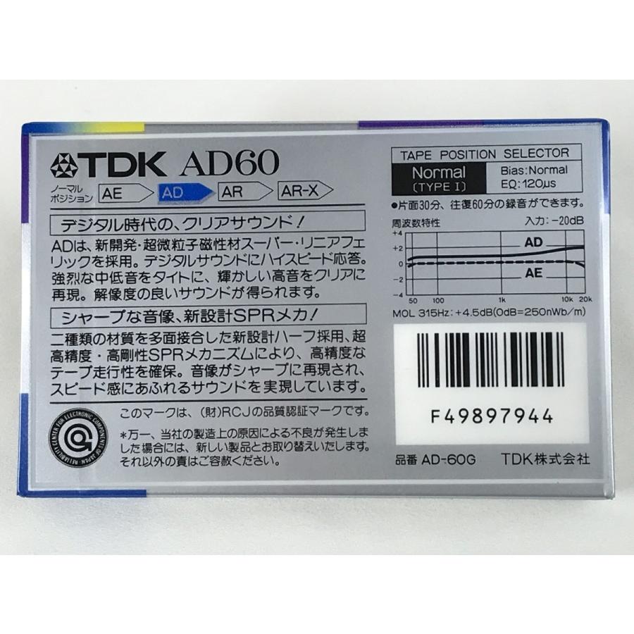 TDK 日本製ノーマルポジションカセットテープ　AD 60分用