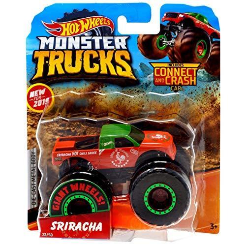 誠実 2019 Wheels Hot Monster Scale[並行輸入品] 1:64 Sriracha Wheels Giant Trucks ミニカー