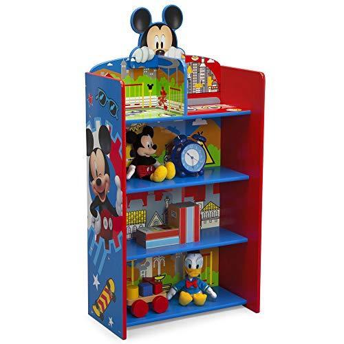 最旬ダウン 4-Shelf Playhouse Wooden Children Delta Bookcase Mouse[並行輸 Mickey Kids, for 遊具