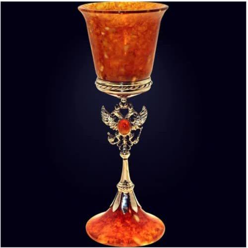 Exclusive Amber Wine Glass "Sovereign" 3,38 fl oz.(100 ml) with decorative アルコールグラス