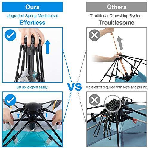 WolfWise 3-4 Person Easy Up Beach Tent UPF 50+ Portable Instant Sun Shelter|matthew3|02
