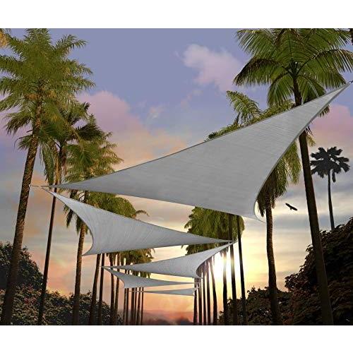 夏セール開催中 MAX80%OFF！ Amgo 18' x 18' x 18' Grey Triangle Sun Shade Sail Canopy Awning Shelter Fab サンシェード