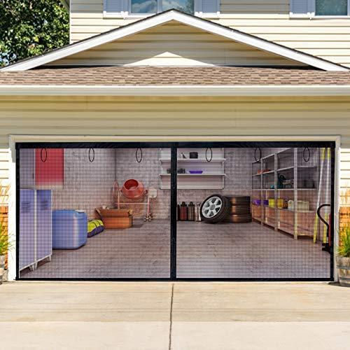 Q-Hillstar Garage Door Screen for 2 Car 16x7FT Garage Doors, Heavy Duty Gar