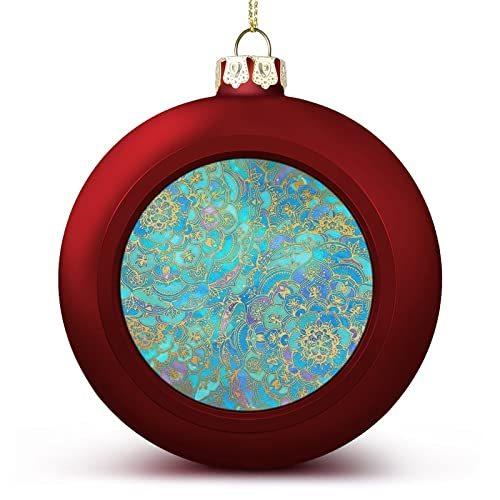 楽天 Mandalas Glass Stained Nudquio Christmas Hanging Large Tree Ornaments Ball ガラス材料