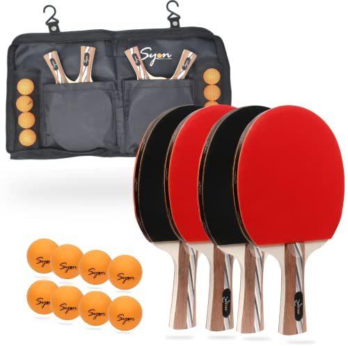春の新作シューズ満載 Ping Pong Or Table Tennis Paddle Set Of 4 With 6 Professional Bal Wantannas Go Id