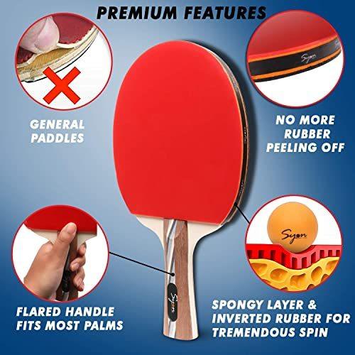春の新作シューズ満載 Ping Pong Or Table Tennis Paddle Set Of 4 With 6 Professional Bal Wantannas Go Id