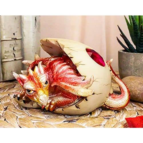 Ebros 7月誕生石 庭 ガーデニング 7月誕生石 ドラゴンエッグ像 ルビー ファンタジーコレクター並行輸入品 ピンク 宝石 誕生日 ドラゴン 生活雑貨の店マシュー ハッチリング Ys フィギュア ファンタジーコレクター並行輸入品