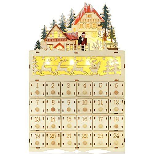 Maustic 木製クリスマスアドベントカレンダー 21年 子供用 伝統的なledアドベントカレンダー 24個の引き出し付き ファミリークリスマス Vmu6ybuoej Www Bugacpusztahaza Hu