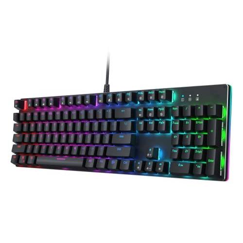 人気の贈り物が大集合 Mechanical Gaming Rollover, Layout US QWERTY Keys 104 Backlit RGB Keyboard キーボード