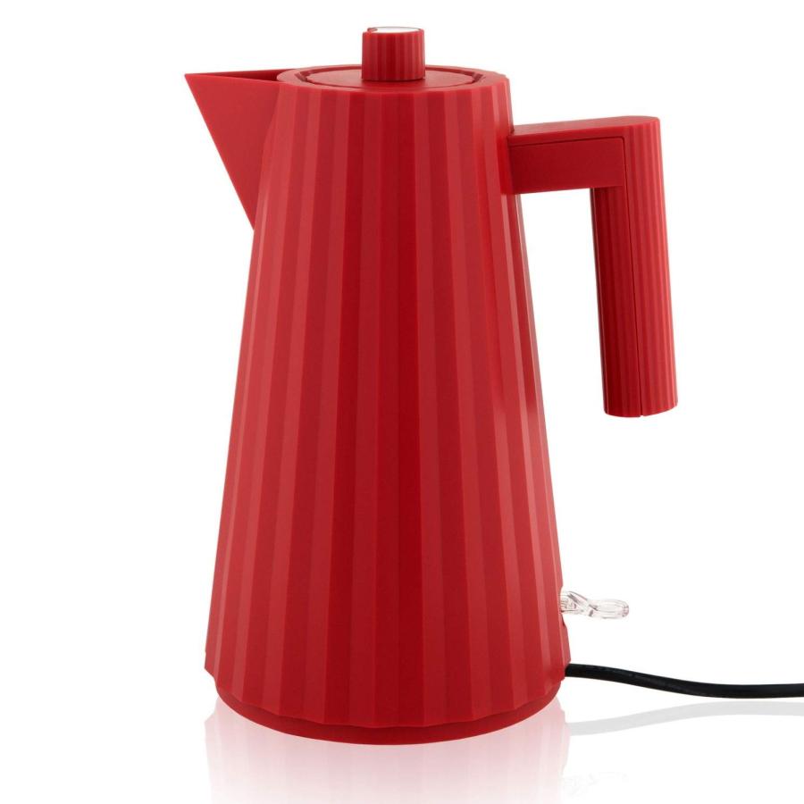 Alessi MDL06R/USA Plisse Electric Kettle in Thermoplastic Resin, Red