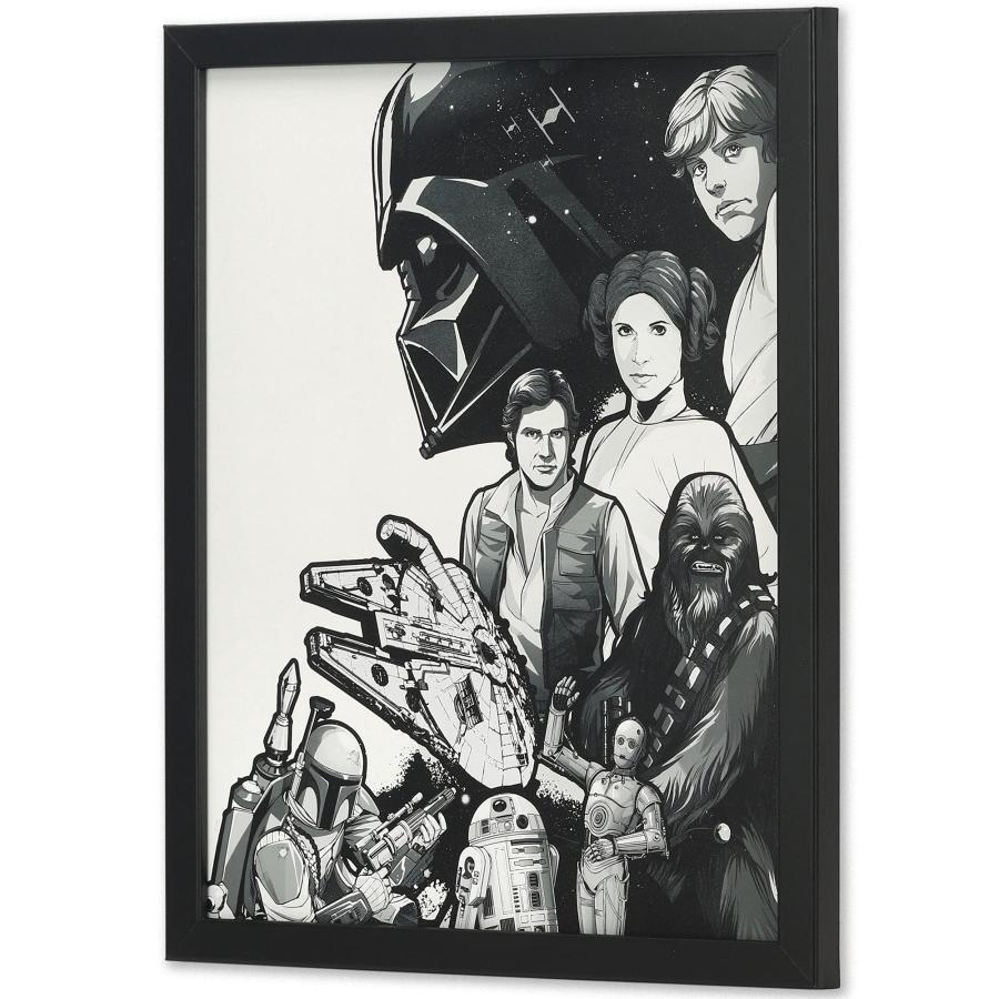 Open　Road　Brands　Wars　Star　Home　Disney　for　Decor　Wood　Wall　Framed　Star　Wars　Art　Decorating[並行輸入品]　Classic　Characters　Wall