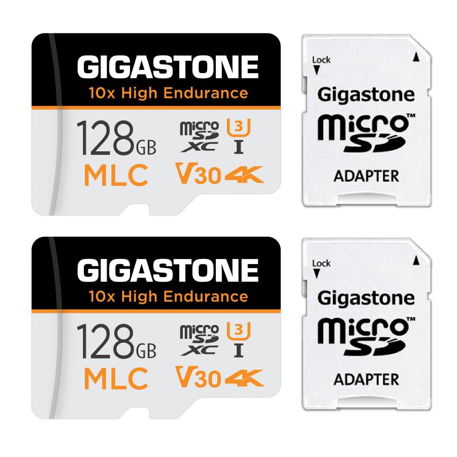 [10x High Endurance] Gigastone Industrial 128GB 2Pack MLC Micro SD