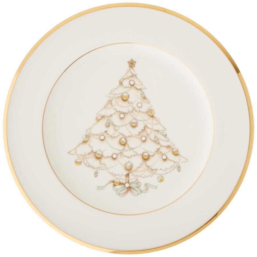 Noritake Palace Christmas Gold Holiday Accent Plates, 2", Set of 4[並行輸入