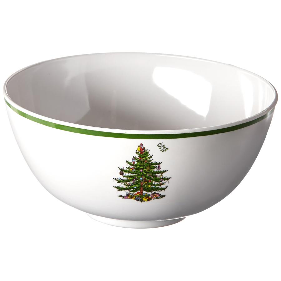 Spode Christmas Tree Melamine Deep Bowl, 11 inch Serving Bowl