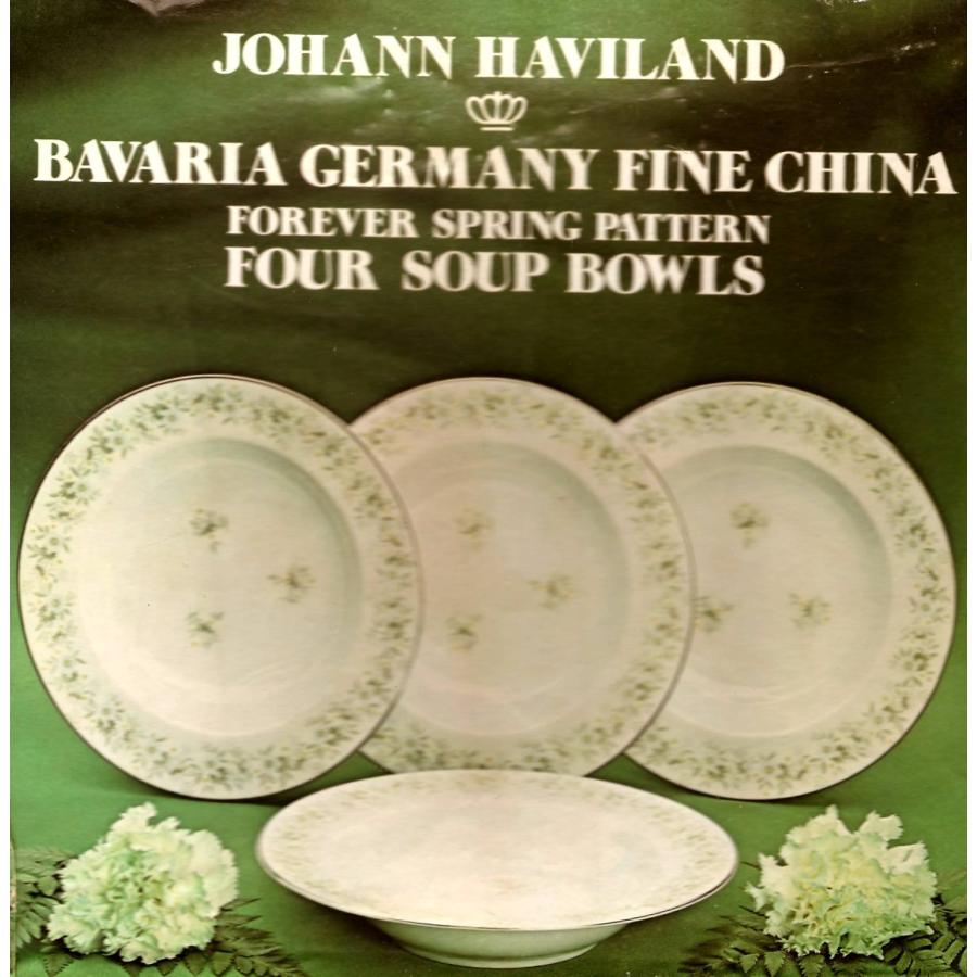 Johann Haviland Bavaria Germany Fine China Soup Bowls Forever Spring