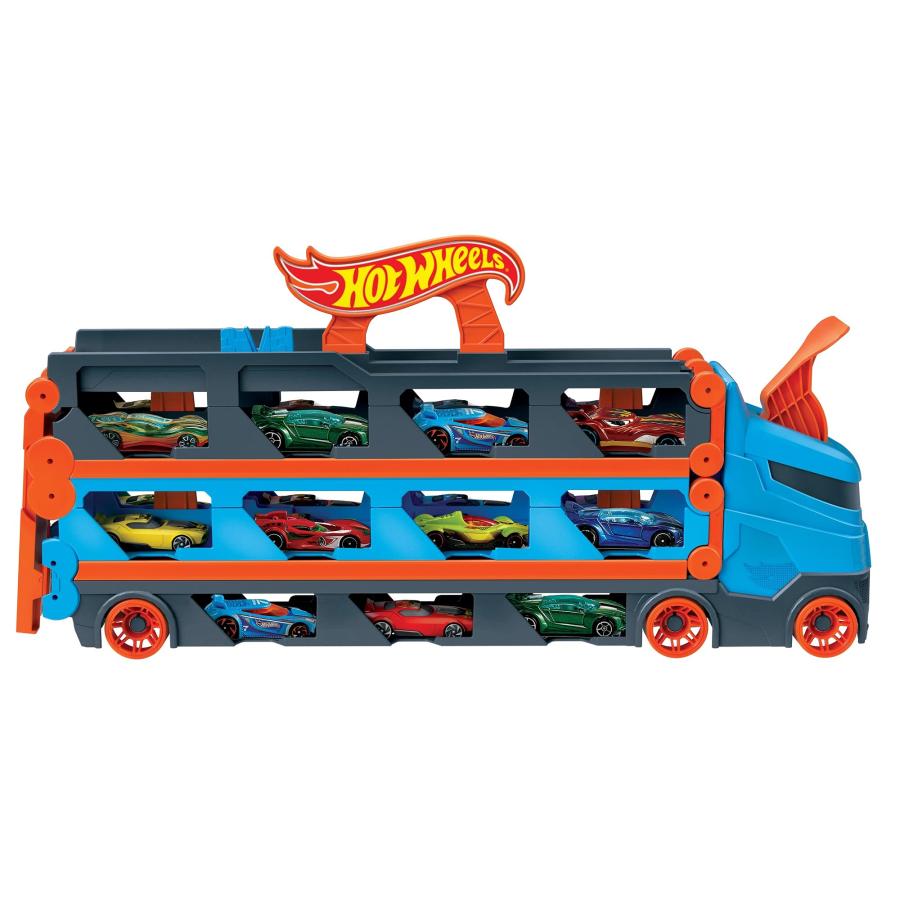 Hot Wheels Speedway Hauler Storage Carrier with 3 1:64 Scale Cars & Convertible 6-Foot Drag Race Track for Kids 4 to 8 Years... [並行輸入品] Wheels Speedway Hauler Storage Carrier with Scale Cars Convertible Foot Drag Race Track for Kids to Years スピードウェイ 車