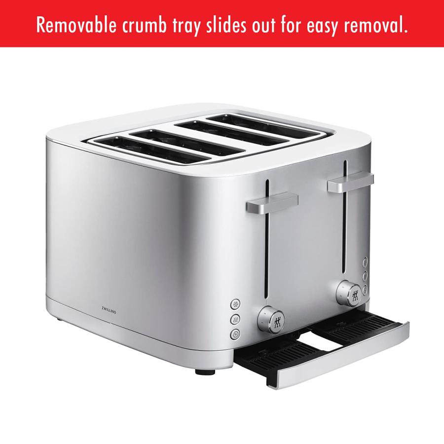 ZWILLING Enfinigy Cool Touch Toaster 4 Slice with Extra Wide 1.5" Slots