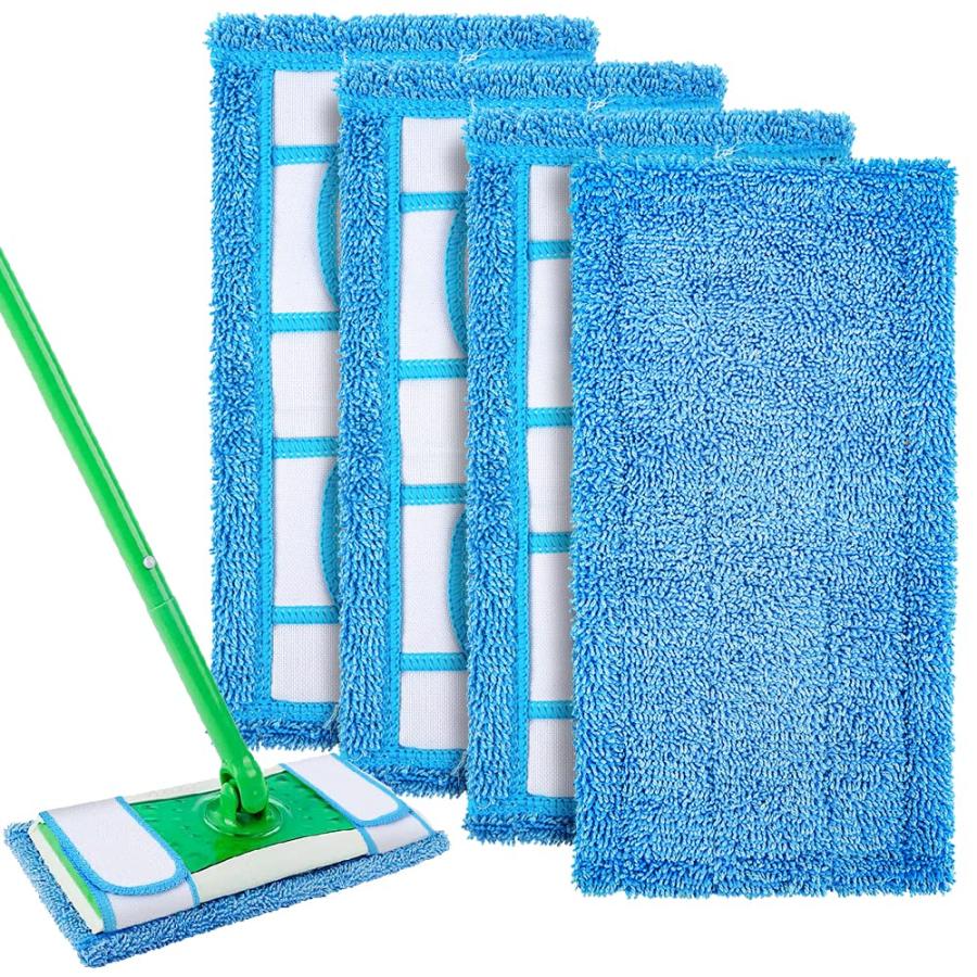 交換用フロアモップパッド Swiffer Sweeper Mops対応 再利用可能 耐久性 マイクロファイバーモップパ...[並行輸入品