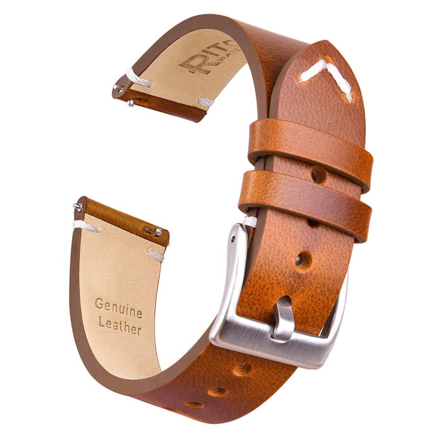 20mm Classic Genuine Leather Watch Bands for Omega x Swatch Moonswatch