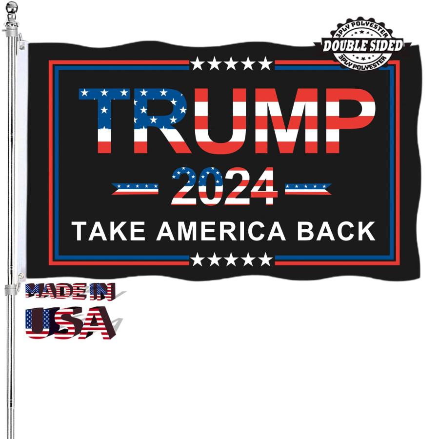 Donald Trump 2024 Flag Double Sided 3x5 Outdoor Made in USA Heavy Duty