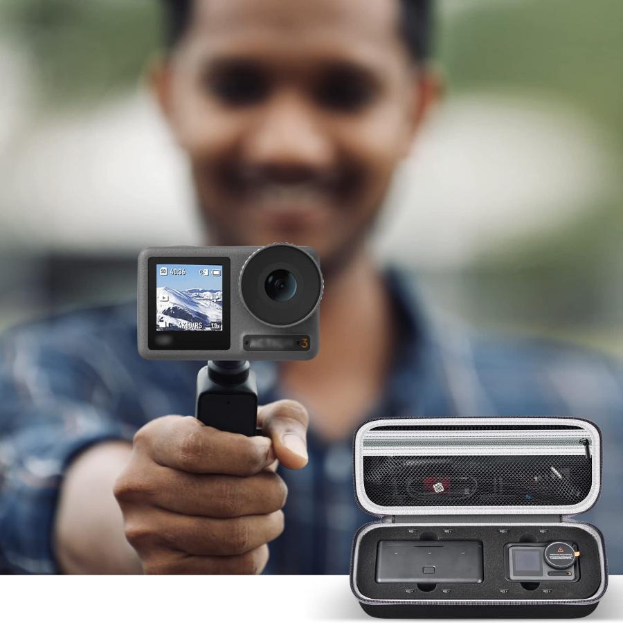 Dji Osmo Action 3 Adventure Combo 4Kアクションカメラと互換性のあるケースです。多機能バッテリーケ